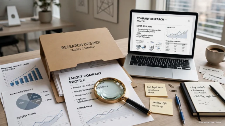 research dossier for target company