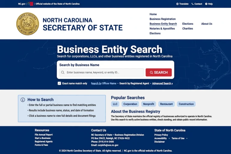 NC Secretary of State Business Search by Name nc secretary of state business search by name
