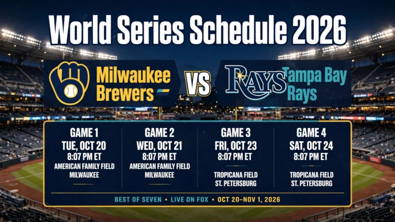 World Series Schedule 2026: Dates, Times & Results World Series Schedule 2026